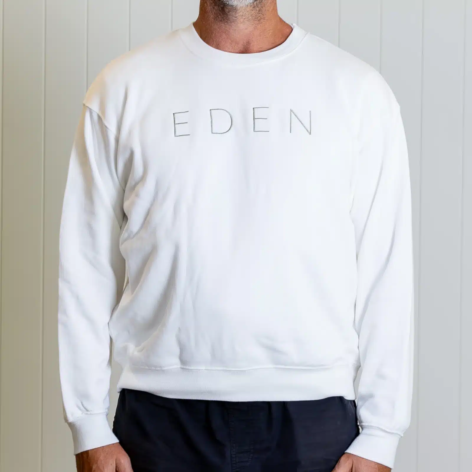 Eden Unisex White Crew Neck